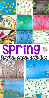 23 Spring Butcher Paper Activities for Preschool, Pre-k, and Kindergarten - Pocket of Preschool