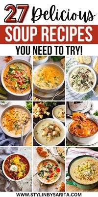 These easy soup recipes are a great meal for a cool day. They are incredibly easy to make, filling, and insanely delicious.