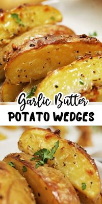 Experience the simplicity and deliciousness of Garlic Butter Potato Wedges, ready in 30 minutes. These warm, comforting wedges are a must-try for 2-4 servings.