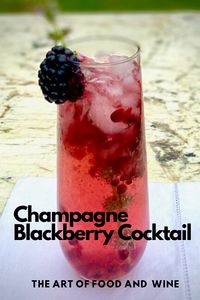 These Blackberry Champagne Cocktails are just beautiful and refreshing. They are great for an afternoon brunch or just an evening in with friends. The color of the blackberries brings beauty to this refreshing drink. #blackberrycocktails #champagnecocktails #cocktails #blackberrychampagnecocktails #drinks #happyhour #sundaybrunch #breakfastcocktails #champagne