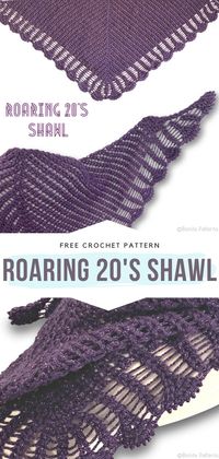 Roaring 20's Shawl Free Crochet Pattern  The one of a kind fashion of the 1920s has never stopped inspiring designers from all over the world. Crocheters are no exception and this shaw is the perfect example of that. Introduce some retro vibes into your wardrobe this season, you will certainly feel like a movie star!  #crochetshawl #crochetwrap #freecrochetpattern