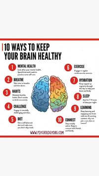 10 ways to keep your brain healthy psychologyorg #healthy #brain healthy brain tips #psychology