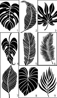 Reusable Stencil Designed by Zeb & Jami Ray Price is for each individual square. Use the drop down to choose the one you want. Thickness: 15ml Dimensions:Leaf 119.5" x 25" Leaf 2 15" x 27.5" Leaf 3 19.5" x 21" Leaf 415" x 27.5" Leaf 512" x 27.5" Leaf 615" x 27.5" Leaf 7 14" x 27.5" Leaf 819.5" x 25" Leaf 918" x 27.5"