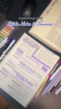 organizing your Bible Notes & Journaling💜 | Bible Journaling | #christian #christiangirl #biblejournaling #biblenotes #godisgood