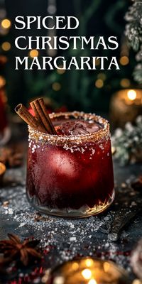 Celebrate the season with this Spiced Christmas Margarita, the ultimate festive holiday cocktail! Made with tequila, pomegranate juice, fresh citrus, and a warm blend of spices like cinnamon and ginger, this drink is perfect for cozy winter nights or Christmas parties. Topped with a cinnamon-sugar rim and a sprig of rosemary, it’s as beautiful as it is delicious. Whether you're hosting a holiday gathering or looking for a new winter cocktail idea, this margarita will impress your guests. Save this recipe and bring some holiday magic to your drink menu! 🎄🍹  #ChristmasCocktail #HolidayDrink #TequilaMargarita #WinterCocktail #PomegranateRecipe #FestiveDrinks #HolidayCocktailRecipe #ChristmasEntertaining #PartyDrinks #SeasonalCocktails