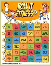 Give a Roll It Fitness sheet to each student (or in groups) as they enter the gymnasium. Of course, already have the music playing!! Have them continue the activity as long as you feel necessary. This is a great activity for reinforcing math concepts in Physical Education class and learning about the 5 Components of Fitness.It is excellent to use as an instant activity. Just print, cut, laminate and use the cards!! I recommend printing enough for the whole class.Directions: Give each student or