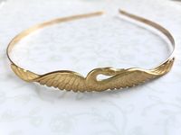 Gold Swan Headband, Raw Brass, Swan Princess, Swan Lake, Bridal Hair, Bride, Bridesmaids, Bird, Summer, Garden - Etsy