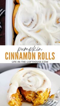 Pumpkin Cinnamon Rolls are soft, delicious and full of pumpkin flavor. This is my favorite recipe to make during the fall and winter months!