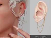 Sims 4 Female Alpha CC Overkill Simmer jewelry earring