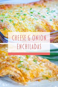 Homemade enchiladas are deliciously cheesy with rich flavor from the traditional corn tortillas. #menus4moms #weeknightdinners #quickandeasymeals #easyrecipes #kidfriendlyrecipe #kidfriendlyfood #frugalrecipes #frugalmeals #addsaltandserve #glutenfree #vegetarian