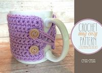 PDF PATTERN Mug Cozy Set of 4 cozy by LittleMonkeysCrochet on Etsy