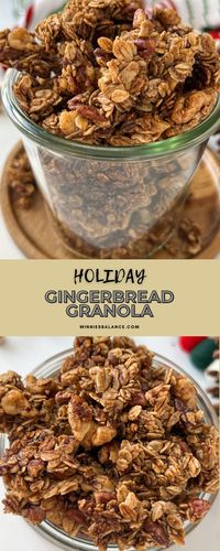 Holiday Gingerbread Granola - WINNIESBALANCE