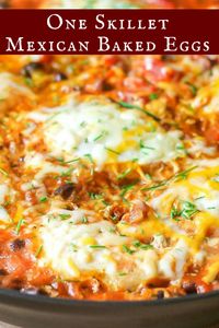 mexican baked eggs in one skillet