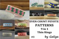 Even Peyote Ring Pattern Minimalist Thin Do It Yourself