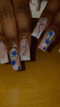 Gel x nail set for prom #frenchies #nailart #naildesign #prom