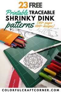 23 Free Traceable Printable Shrinky Dink Patterns - Colorful Craft Corner