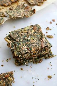 Seed and Kale Crackers