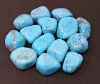 Blue Howlite Tumbled Stones: Choose How Many Pieces ('A' Grade, Tumbled Blue Howlite, Howlite Crystal)