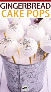 These Gingerbread Cake Pops are actually EASY to make, beautiful to look at, and delightful to eat! It’s like everything from a well-spiced gingerbread cookie or cake but in a cake pop! Deeply fragrant gingerbread with its earthy down-home flavor meets uptown cake pops in these fun and tasty Gingerbread Cake Pops. | @LttlHouseBigAK #gingerbreadcakepops #easygingerbreadcakepops #chrismtascakepops #easychristmascakepops