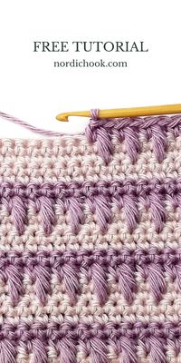 This crochet stitch tutorial shows how to make the modified caramel stitch step-by-step. It includes detailed photo instructions. It is a beautiful multicolor crochet stitch.