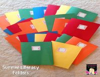 Summer Take Home Literacy Folders:  folders to promote literacy during the summer