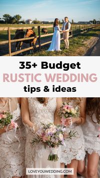 A rustic wedding doesn’t have to cost a fortune! We’re here to help with 35+ cheap rustic wedding ideas. Whether you're dreaming of a cheap barn wedding, backyard wedding, or a rustic chic celebration, you’ll find budget-friendly tips on décor, dresses, centerpieces, and more. Check out the best DIY and budget-friendly ideas for your rustic fall wedding.