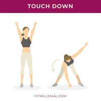 Low impact, full body HIIT workout for women - Touch Down