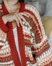 Free Crochet Pattern: The Beautiful Riverbed Cardigan - CJ Design Blog