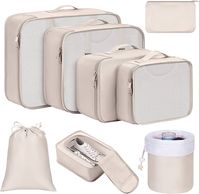 Amazon.com: Packing Cubes for Travel, Luggage Organizer Bags Foldable Packing Cubes for Suitcase Lightweight Luggage Organizer Travel Must Haves (Beige)