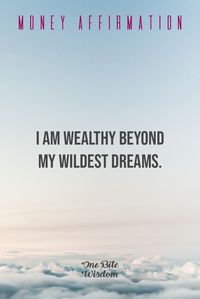 Manifest abundance of Money and Wealth using this Law of Attraction Money Affirmation. #Affirmations #LawofAttraction #Manifestation #MakeMoney