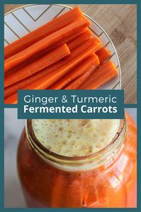 Ginger and Turmeric Fermented Carrot Sticks - The Wild Gut