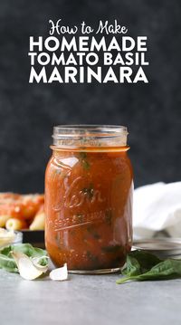 How to Make Homemade Roasted Tomato Basil Marinara Sauce (no sugar added!)