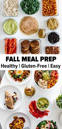 Fall meal prep is an abundance of seasonal produce turned into healthy fall recipes. With 11 ingredients, you can create a mix of wholesome and flavorful meals including rich macro bowls, sweet n' savory breakfasts, vibrant salads, and delicious snacks. Need some new meal prep recipes and ideas for the week? #mealprep #mealpreprecipes