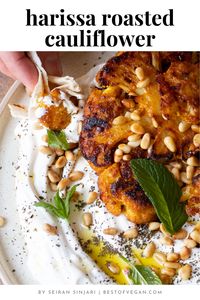 Are you tired of the same old veggies? 😴 Try our life-changing Harissa Roasted Cauliflower 🥦 This dish is perfect for those looking to spice things up and add a little excitement to their meals. 😍 Packed with flavor and a touch of heat, you'll want to make this your new go-to side dish! 🎉 Get the recipe now!