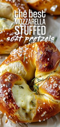 Mozzarella Stuffed Soft Pretzels [60 Minutes] – Chasety