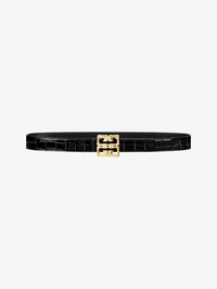 4G reversible belt in crocodile effect leather | Givenchy CA | Givenchy