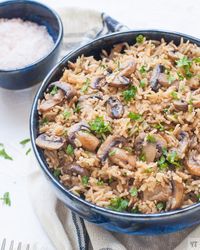 Instant Pot Mushroom Rice - with Garlic & Parmesan