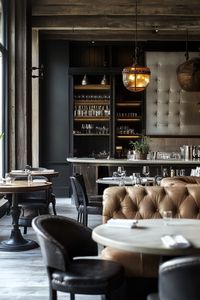 Restaurant design style rusctic industrial