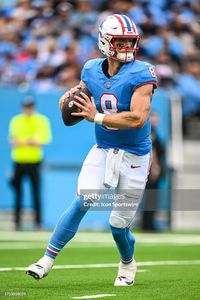 Tennessee Titans quarterback Will Levis rolls out to pass during a... News Photo - Getty Images