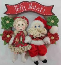 Guirlanda Casal de Noel - Natal | Elo7 Produtos Especiais