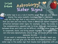 Sister Signs - Aries Libra - Gemini Sagittarius - Leo Aquarius - Pisces Virgo - Capricorn Cancer - Taurus Scorpio