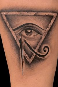 Black and grey Eye of Horus from Egyptian mythology