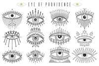 Eye of providence. Ink graphic set. | Custom-Designed Illustrations ~ Creative Market