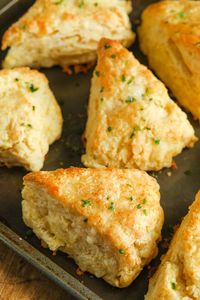 Savory Cheese Scones are super easy to make and chock full of sharp cheddar cheese. These scones are ready in 45 minutes, start to finish!