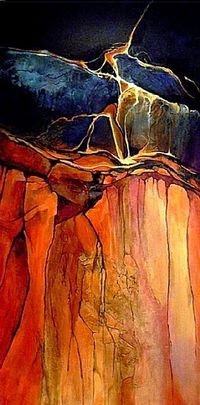 CAROL NELSON FINE ART BLOG: Geologic Abstract Painting, "Grand Canyon 1" © Carol Nelson Fine Art