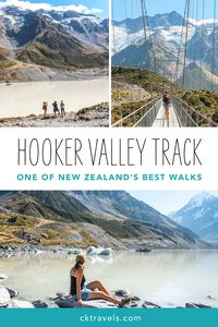 Hooker Valley Track in Mount Cook. A guide to hiking New Zealand's best short walk in Mount Cook National Park in the south island, with views of mountains, lakes, glaciers and swing bridges. One of the best hiking experiences in NZ!