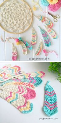 Tunisian Feathers Free Crochet Pattern