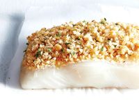 Walnut- and Dijon-Crusted Halibut