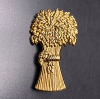 Wheat Bunch Brooch Pin Stalks Fall Autumn Gold Tone Classic Vintage | eBay