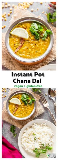 Instant Pot Chana Dal - easy, comforting and delicious chana dal made in the instant pot. This recipe is vegan and gluten-free.